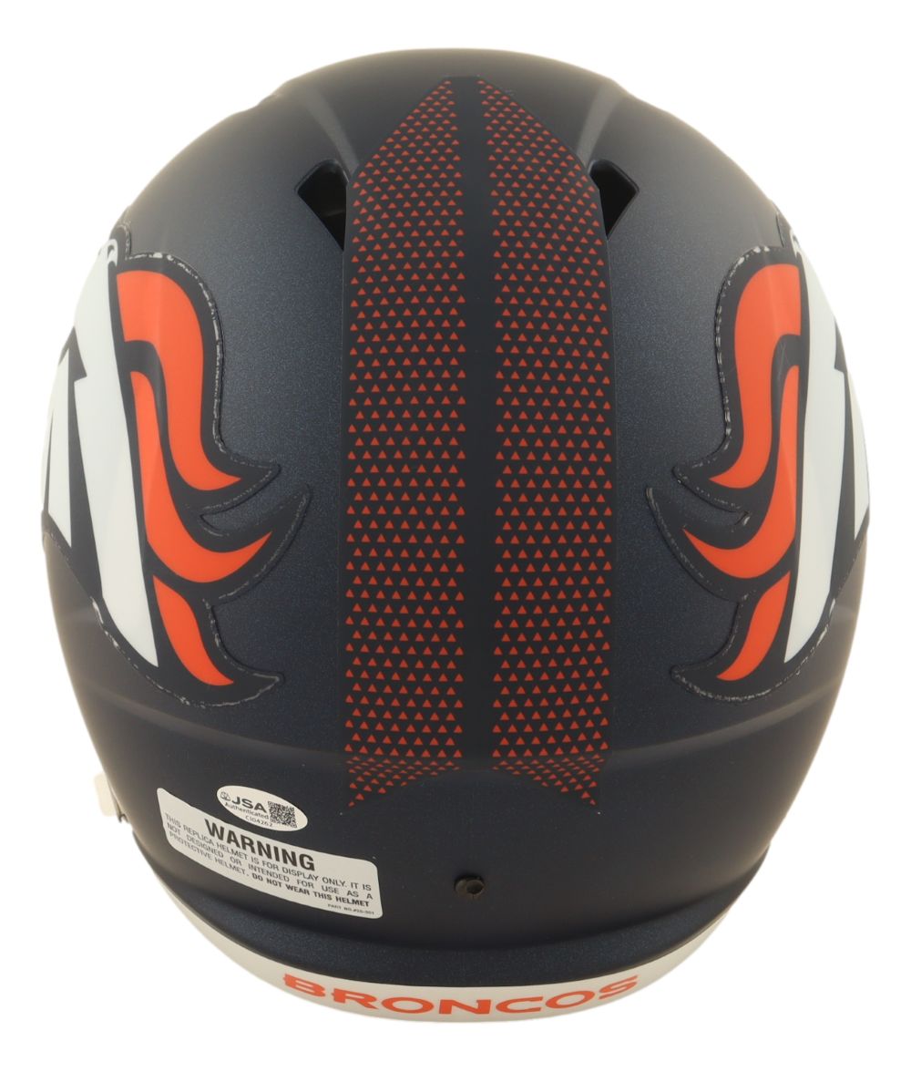 RJ Harvey Signed Denver Broncos Full Size Speed Replica Helmet JSA
