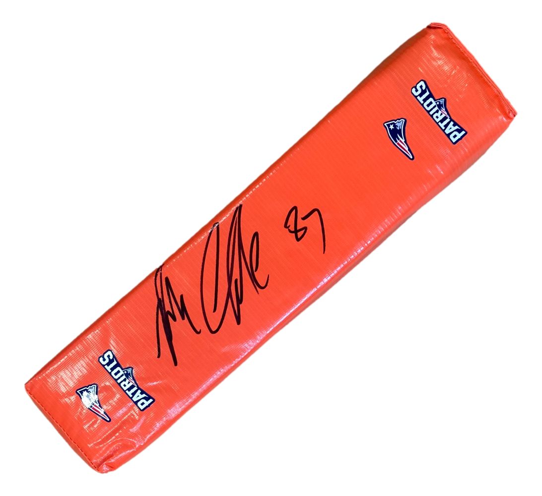 Rob Gronkowski Signed New England Patriots End Zone Pylon JSA