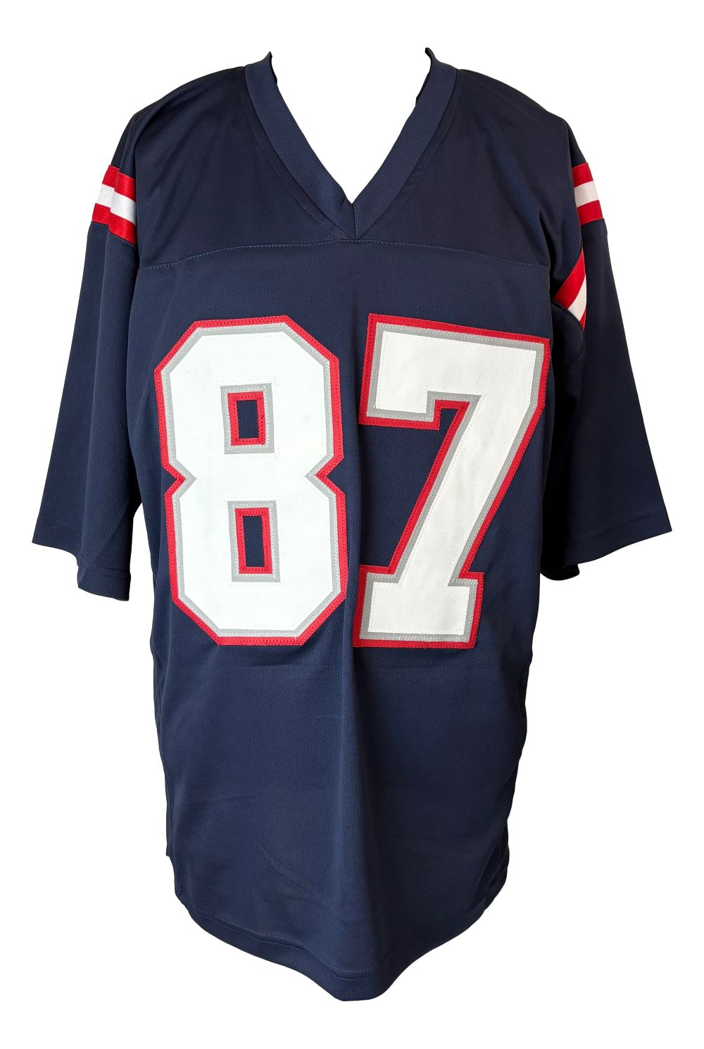 Rob Gronkowski New England Signed Alternate Blue Football Jersey JSA Hologram