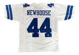 Robert Newhouse Dallas Signed White Football Jersey BAS