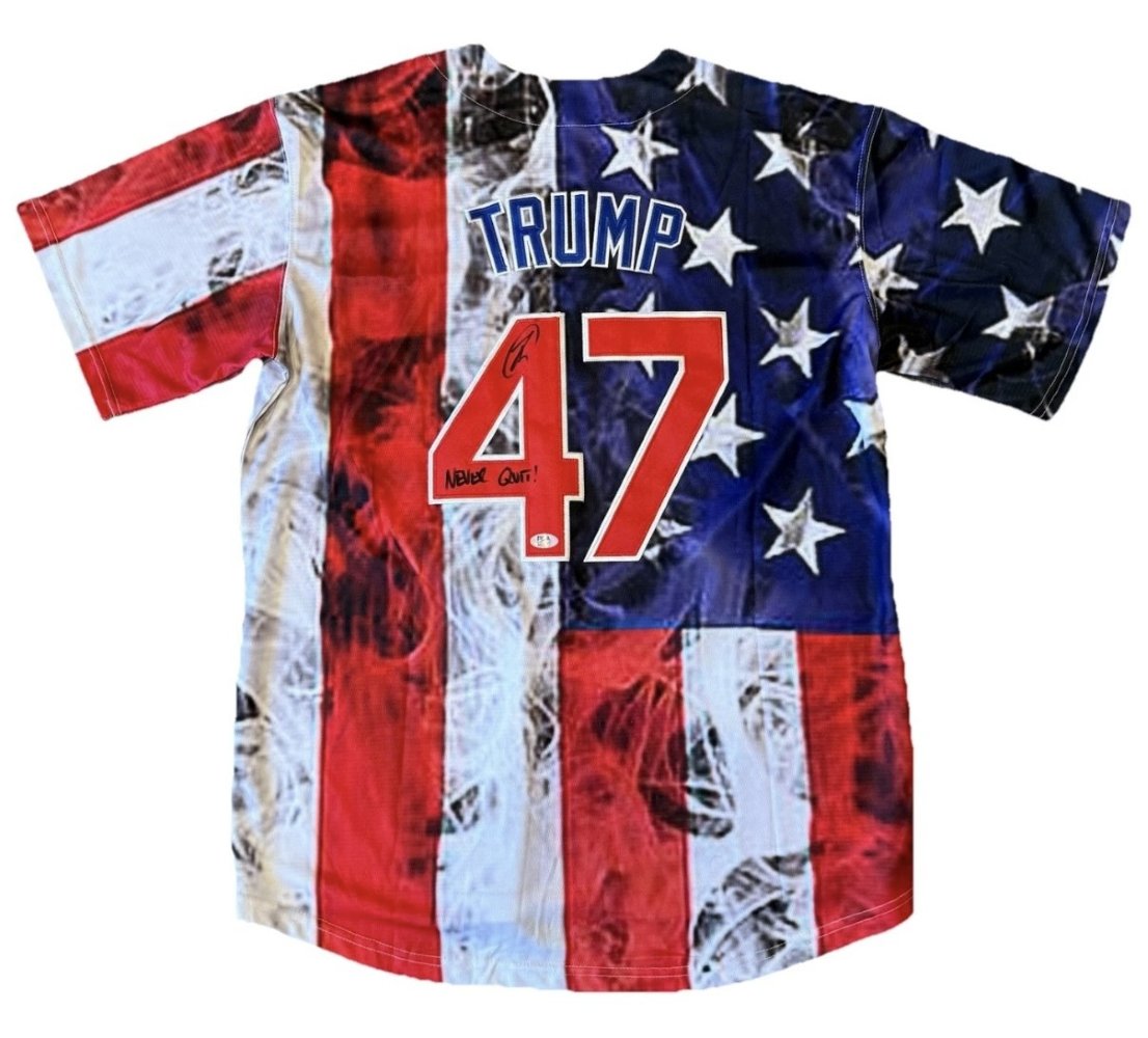 Robert O'Neill Signed USA Trump 47 Baseball Jersey Never Quit PSA/DNA