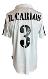 Roberto Carlos Signed Real Madrid Adidas Soccer Jersey BAS