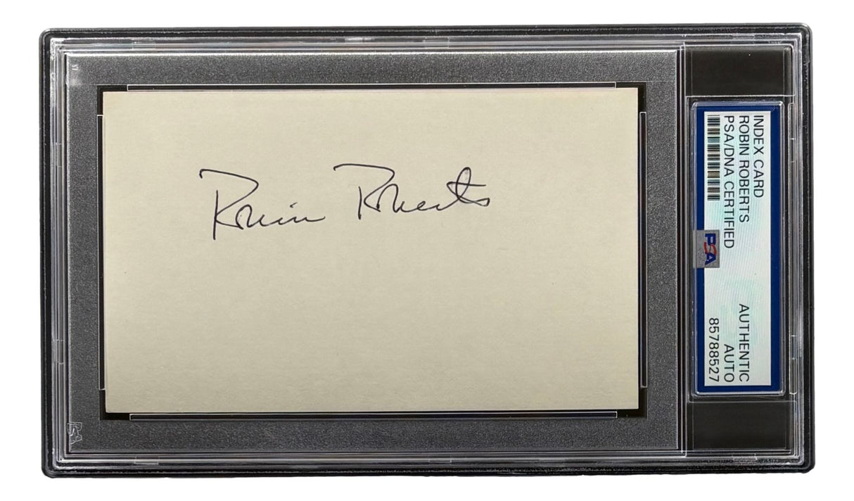Robin Roberts Philadelphia Phillies Signed Index Card PSA/DNA