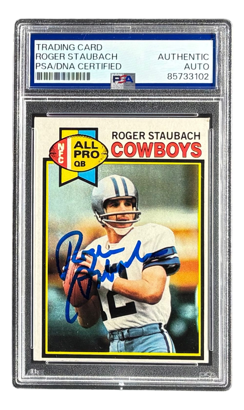 Roger Staubach Signed 1979 Topps #400 Cowboys Trading Card PSA/DNA