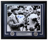 Roger Staubach Signed Framed 16x20 Dallas Cowboys Photo w/ Tom Landry BAS