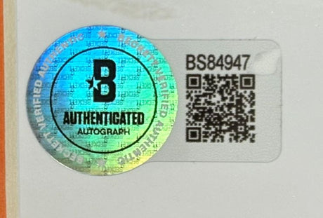 A BAS authenticated autograph sticker and QR code (BS84947) are affixed to a Sports Integrity Ron Hextall Signed Framed 8x10 Philadelphia Flyers Save Photo for verification.