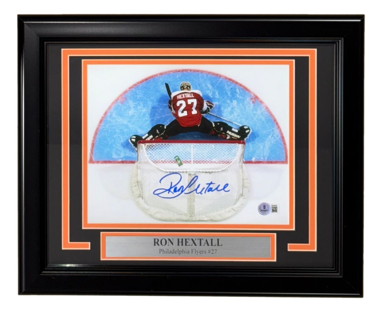 Ron Hextall Signed Framed 8x10 Philadelphia Flyers Photo BAS
