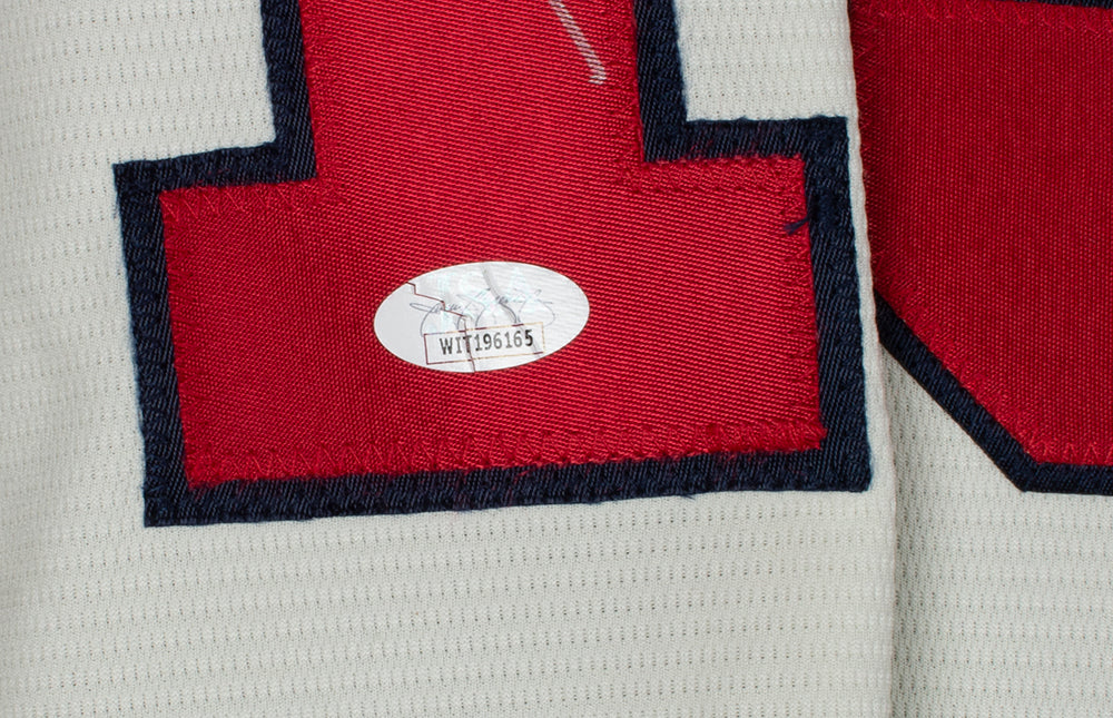 Ronald Acuna Jr. Signed Atlanta Braves Cream Nike Baseball Jersey JSA