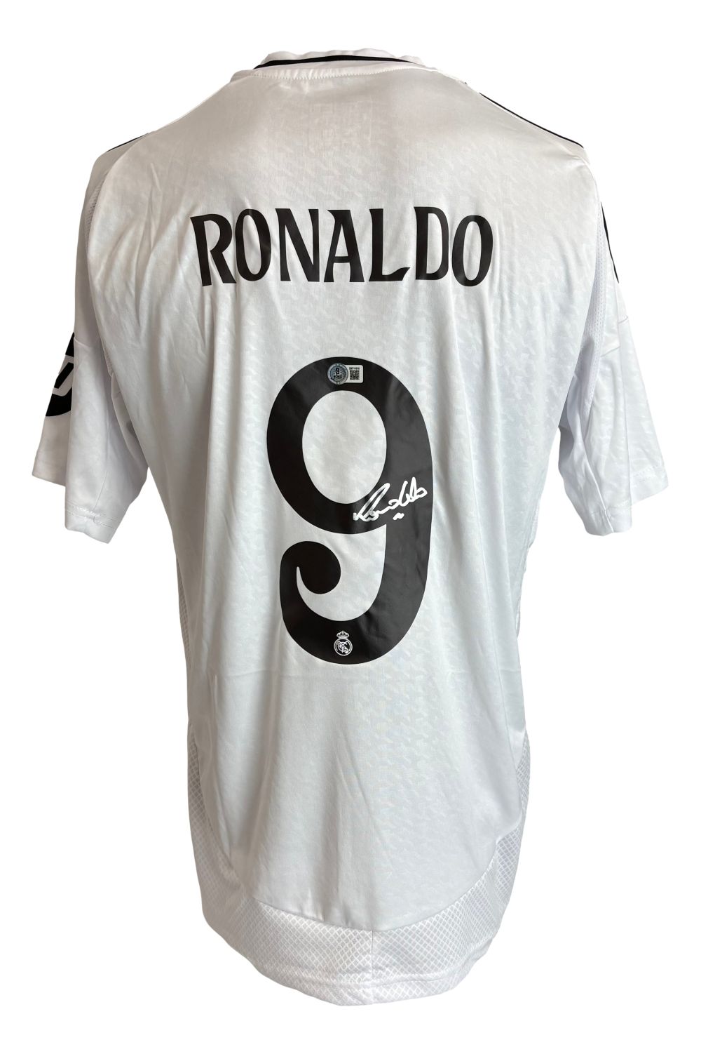 Ronaldo Signed Real Madrid White Adidas Soccer Jersey BAS