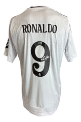 Ronaldo Signed Real Madrid White Adidas Soccer Jersey BAS