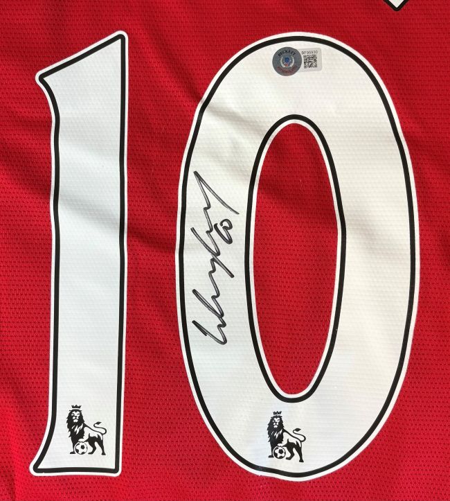 Wayne Rooney Signed Manchester United Adidas Soccer Jersey BAS