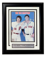 Pete Rose Carl Yastrzemski Signed Framed 8x10 Baseball Photo PSA/DNA
