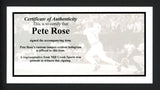 Pete Rose Autographed Framed 8x10 Photo Cincinnati Reds PR Holo Stock #256692