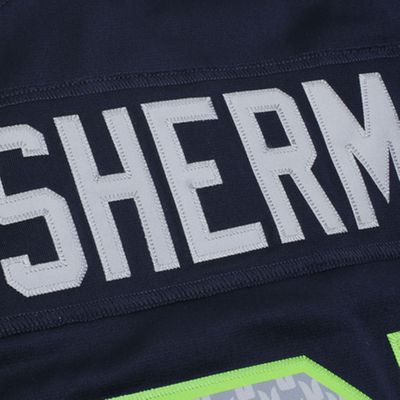 Richard Sherman Unsigned Seattle Seahawks Blue Nike Twill Jersey Size XXL Stock #99187