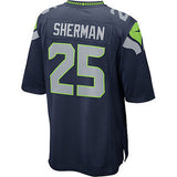Richard Sherman Unsigned Seattle Seahawks Blue Nike Jersey Size XXL Stock #99181