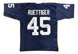 Rudy Ruettiger Sean Astin Notre Dame Signed Blue Jersey Never Quit BAS+JSA