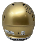 Rudy Ruettiger Sean Astin Signed Notre Dame FS Rep Helmet w/ Movie Quote BAS+JSA