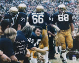 Rudy Ruettiger Signed 16x20 Notre Dame Bench Photo Play Like A Champion Fanatics
