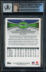 Russell Wilson Signed 2012 Topps #165A Seahawks Rookie Card BAS Auto 10