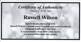 Russell Wilson Autographed 16x20 Photo Seattle Seahawks Super Bowl Trophy RW Holo Stock #95144