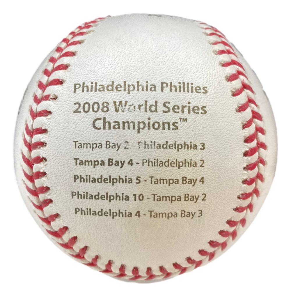 Ryan Howard Philadelphia Phillies Signed 2008 World Series Baseball BAS 2W313921 - Sports Integrity