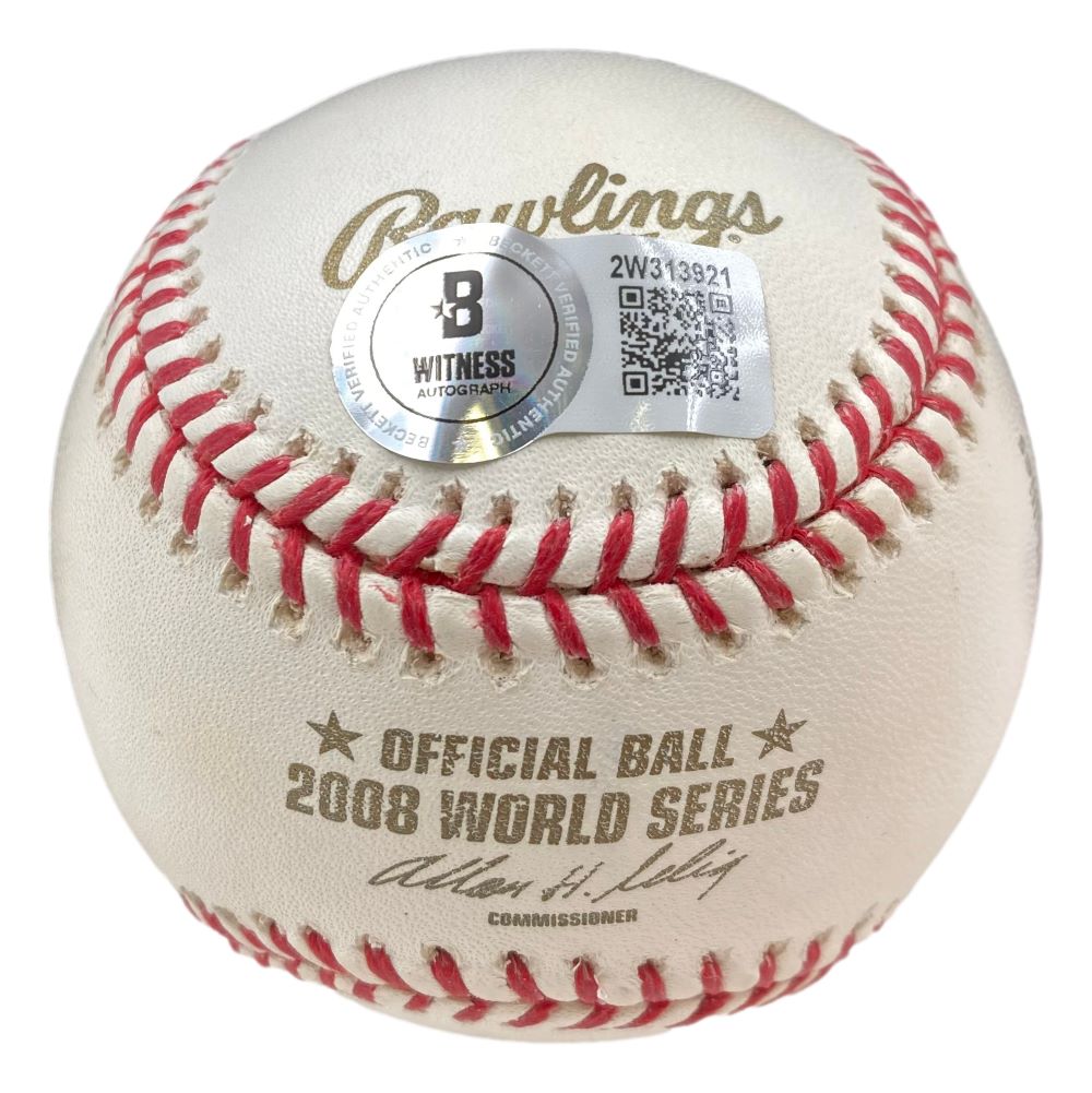 Ryan Howard Philadelphia Phillies Signed 2008 World Series Baseball BAS 2W313921 - Sports Integrity