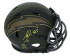 Antonio Gates Autographed Chargers 2025 Salute to Service Speed Mini Helmet Beckett Witnessed