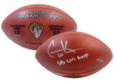 COOPER KUPP Autographed/Inscribed "SB LVI MVP" Los Angeles Rams SB LVI Champions Logo Wilson Duke Authentic Football FANATICS LE 10/56