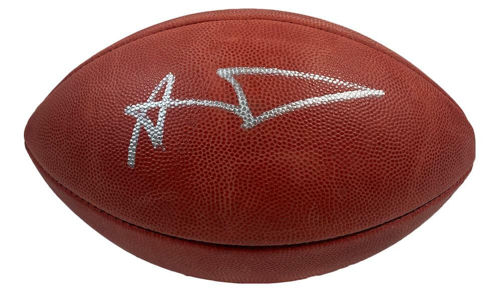 AARON DONALD Autographed Los Angeles Rams SB LVI Champs Logo Official Wilson Duke Football FANATICS