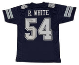Randy White Autographed/Inscribed "HOF 94" #54 Navy Custom Jersey Beckett Witnessed