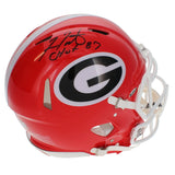 Fran Tarkenton Autographed/Inscribed "CHOF 87" Georgia Bulldogs Speed Authentic Helmet Beckett Witnessed