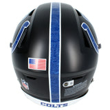 Jonathan Taylor Autographed Indianapolis Colts Black 2023 Alternate Speedflex Authentic Helmet Beckett Witnessed