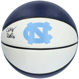 COBY WHITE Autographed North Carolina Tarheels Logo Brands White Panel Basketball FANATICS