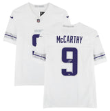 J.J. McCarthy Autographed Minnesota Vikings Nike Alternate White Nike Limited Jersey Fanatics