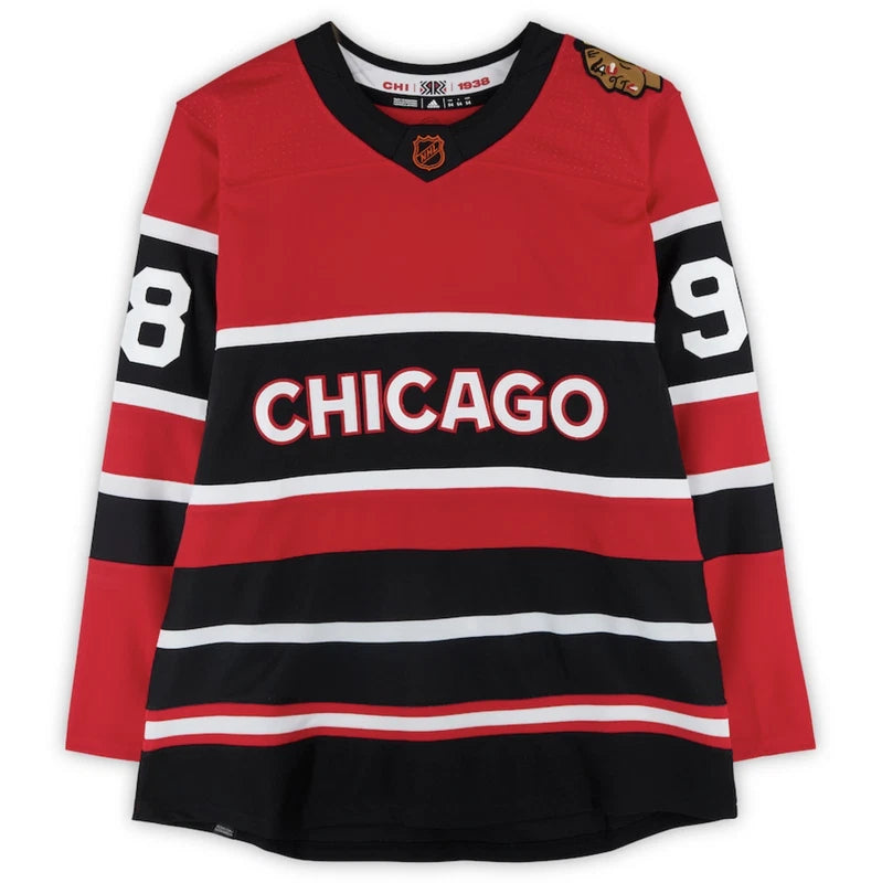 Connor Bedard Autographed Chicago Blackhawks Reverse Retro Adidas Authentic Jersey Fanatics