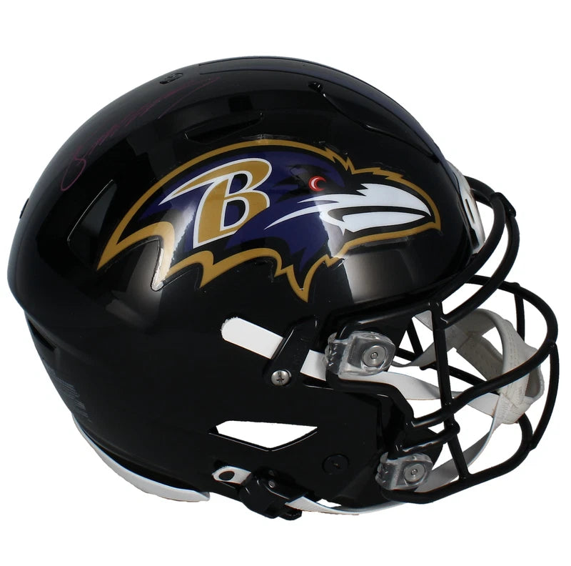 Zay Flowers Autographed Baltimore Ravens Speedflex Authentic Helmet Beckett Witnessed