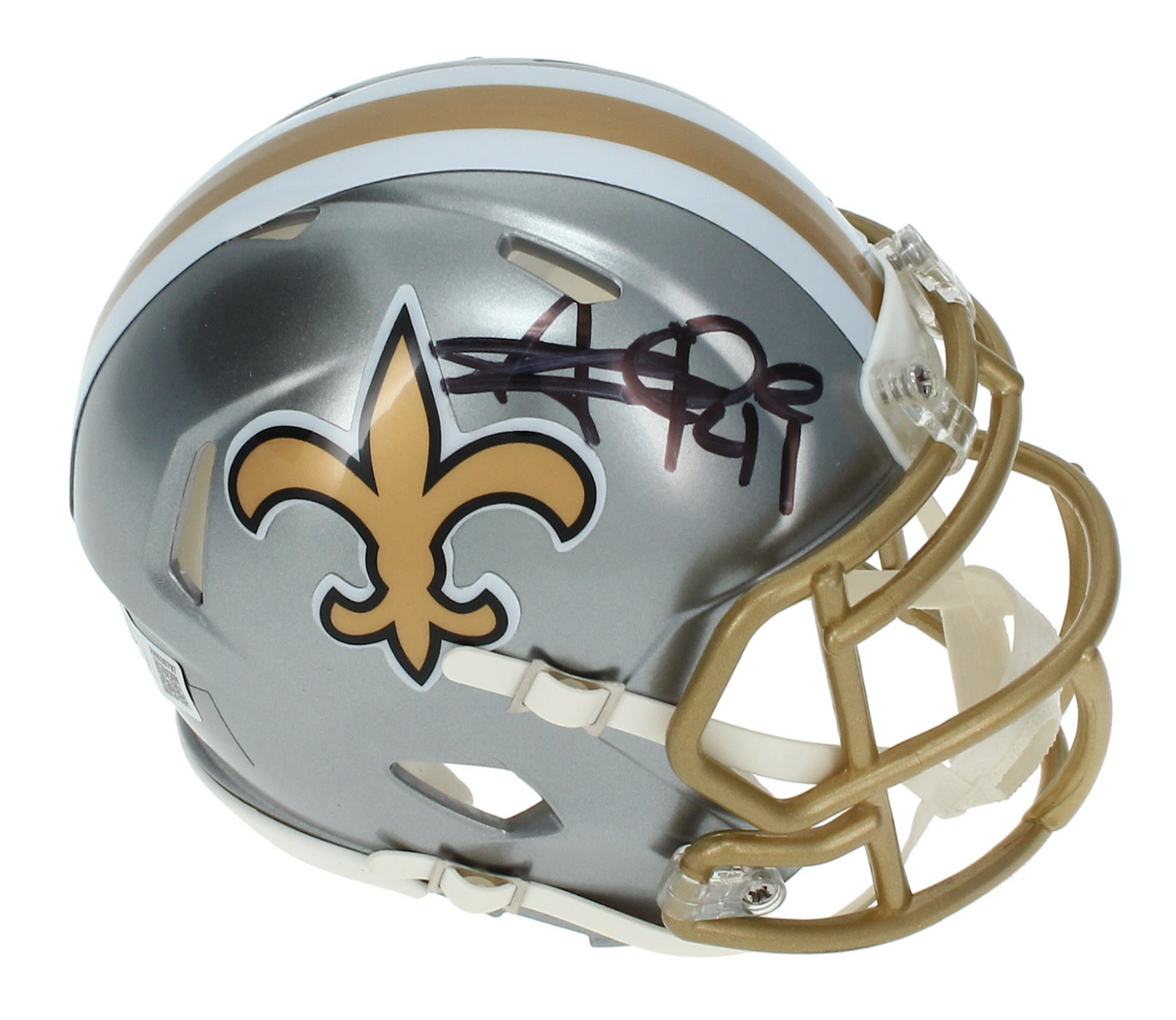 Alvin Kamara Autographed New Orleans Saints Flash Speed Mini Helmet Beckett Witnessed