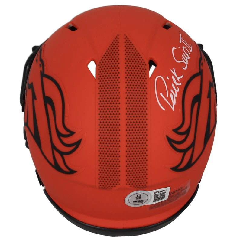 Patrick Surtain II Autographed Denver Broncos RAVE Speed Mini Helmet Beckett Witnessed