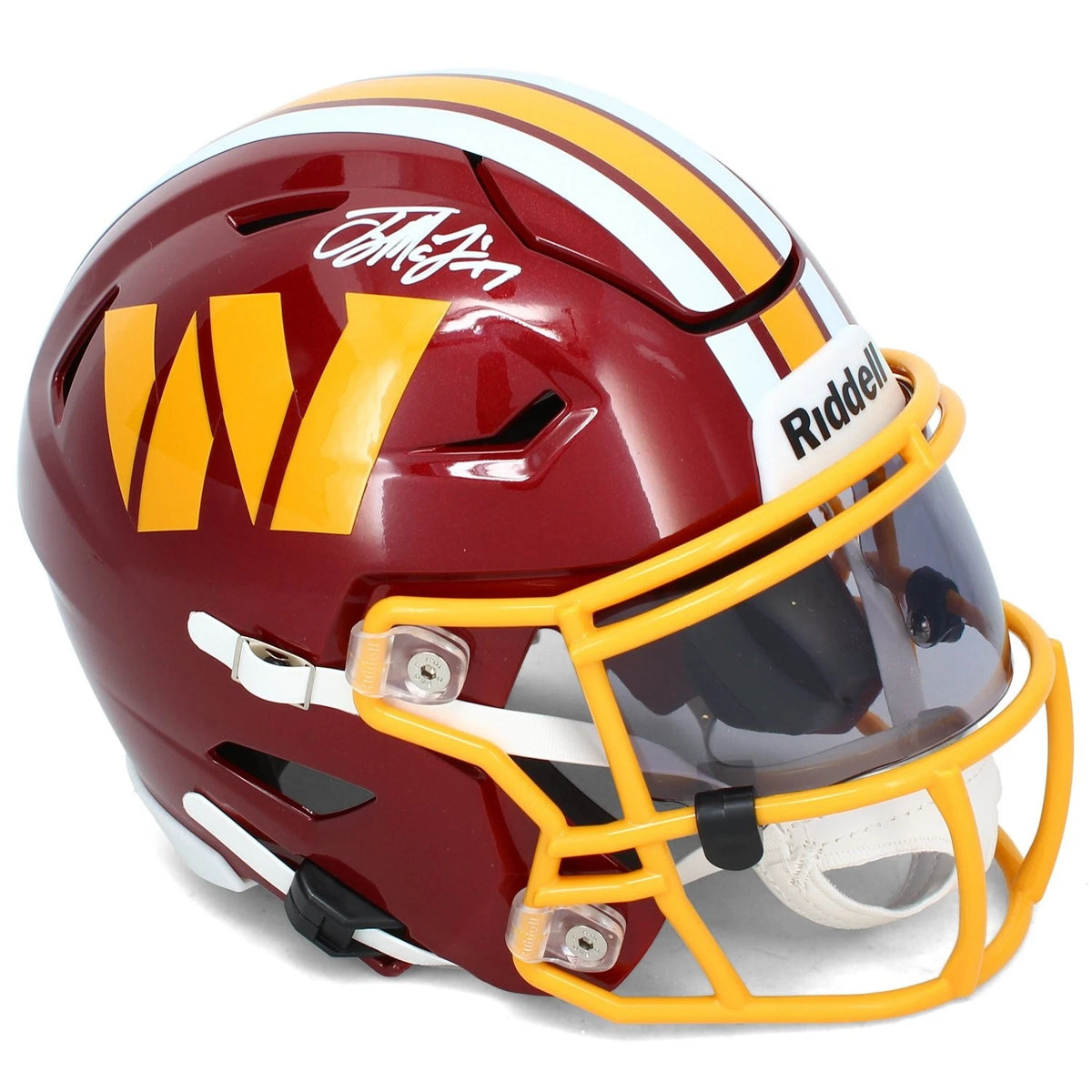 Terry McLaurin Autographed Washington Commanders Speedflex Midi Helmet Beckett Witnessed