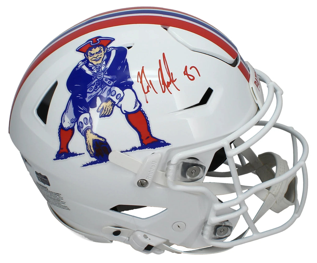Rob Gronkowski Autographed New England Patriots 1982-89 Throwback Speedflex Authentic Helmet Radtke