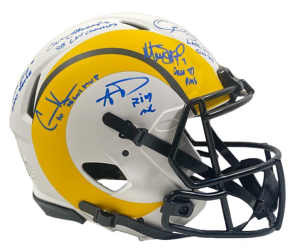LOS ANGELES RAMS Team Autographed/Inscribed Los Angeles Rams Speed Lunar Eclipse Authentic Helmet FANATICS LE 56