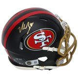 Nick Bosa Autographed San Francisco 49ers Black Rivalries Speed Mini Helmet Beckett Witnessed