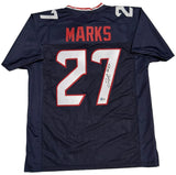 Woody Marks Autographed Navy Blue #27 Custom Jersey Beckett Authenticated