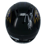 Ray Lewis Autographed Baltimore Ravens Speed Full Size Helmet Beckett Witnessed