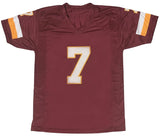 Joe Theismann Autographed/Inscribed "83 MVP" #7 Maroon Custom Jersey Beckett Witnessed