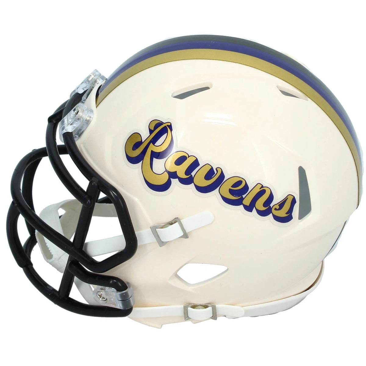 Trey Hendrickson Autographed Baltimore Ravens Purple RETRO Speed Mini Helmet JSA Witnessed