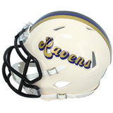 Trey Hendrickson Autographed Baltimore Ravens Purple RETRO Speed Mini Helmet JSA Witnessed