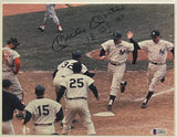 Mickey Mantle Autographed/Inscribed New York Yankees 8" x 10" Photographs Framed Display Beckett
