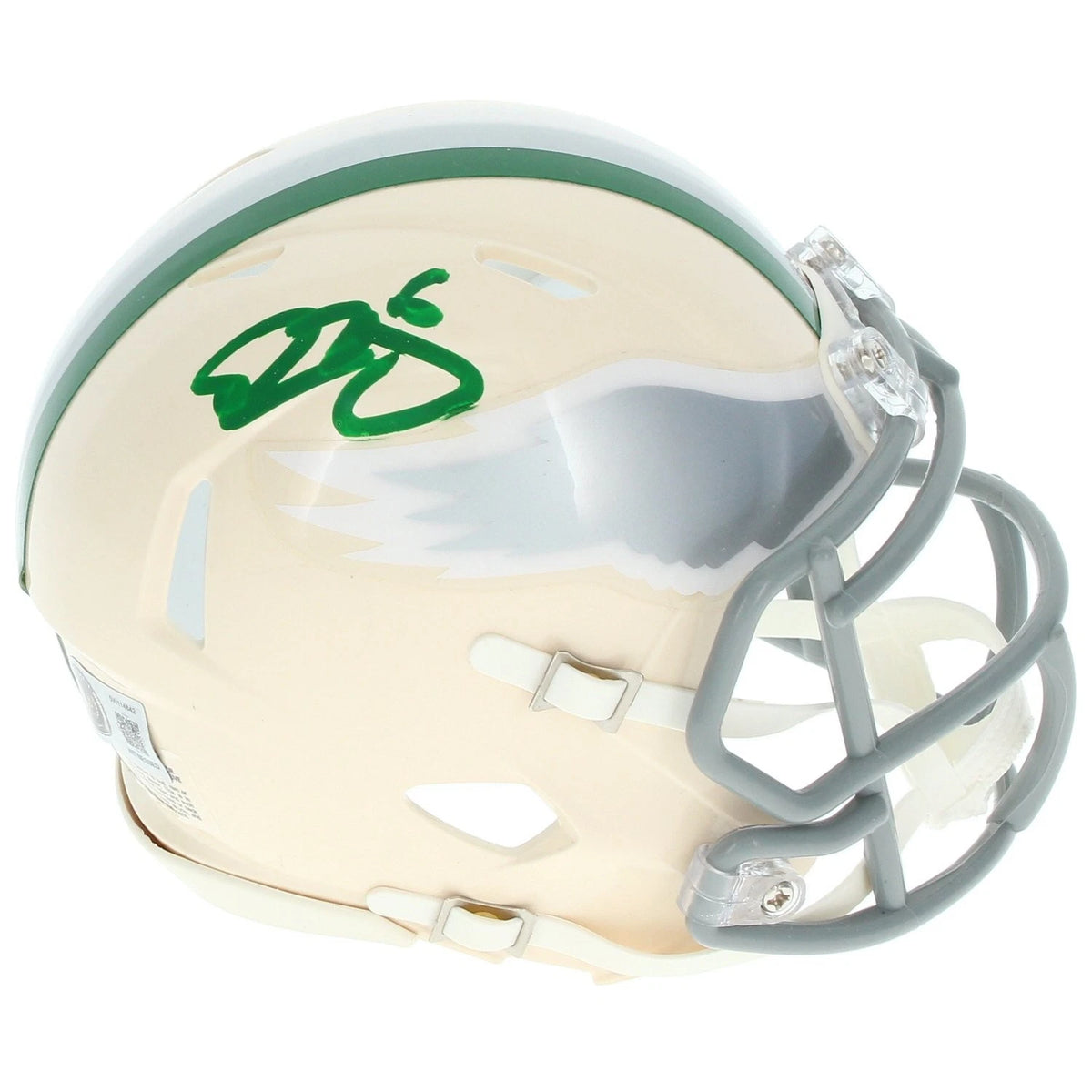 Donovan McNabb Autographed Philadelphia Eagles RETRO Speed Mini Helmet Beckett Witnessed