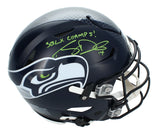 Sam Darnold Autographed/Inscribed "SB LX Champs!" Seattle Seahawks Speedflex Authentic Helmet Beckett Witnessed